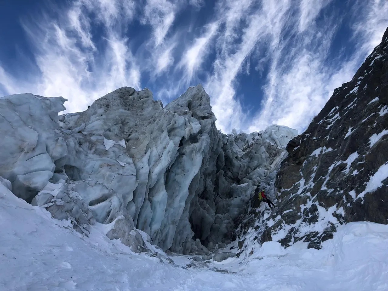 Pelvoux, couloir Chaud